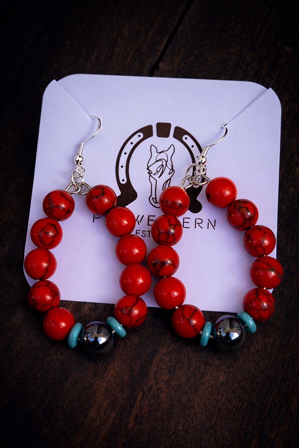 HANDMADE Red-Mix Earrings
