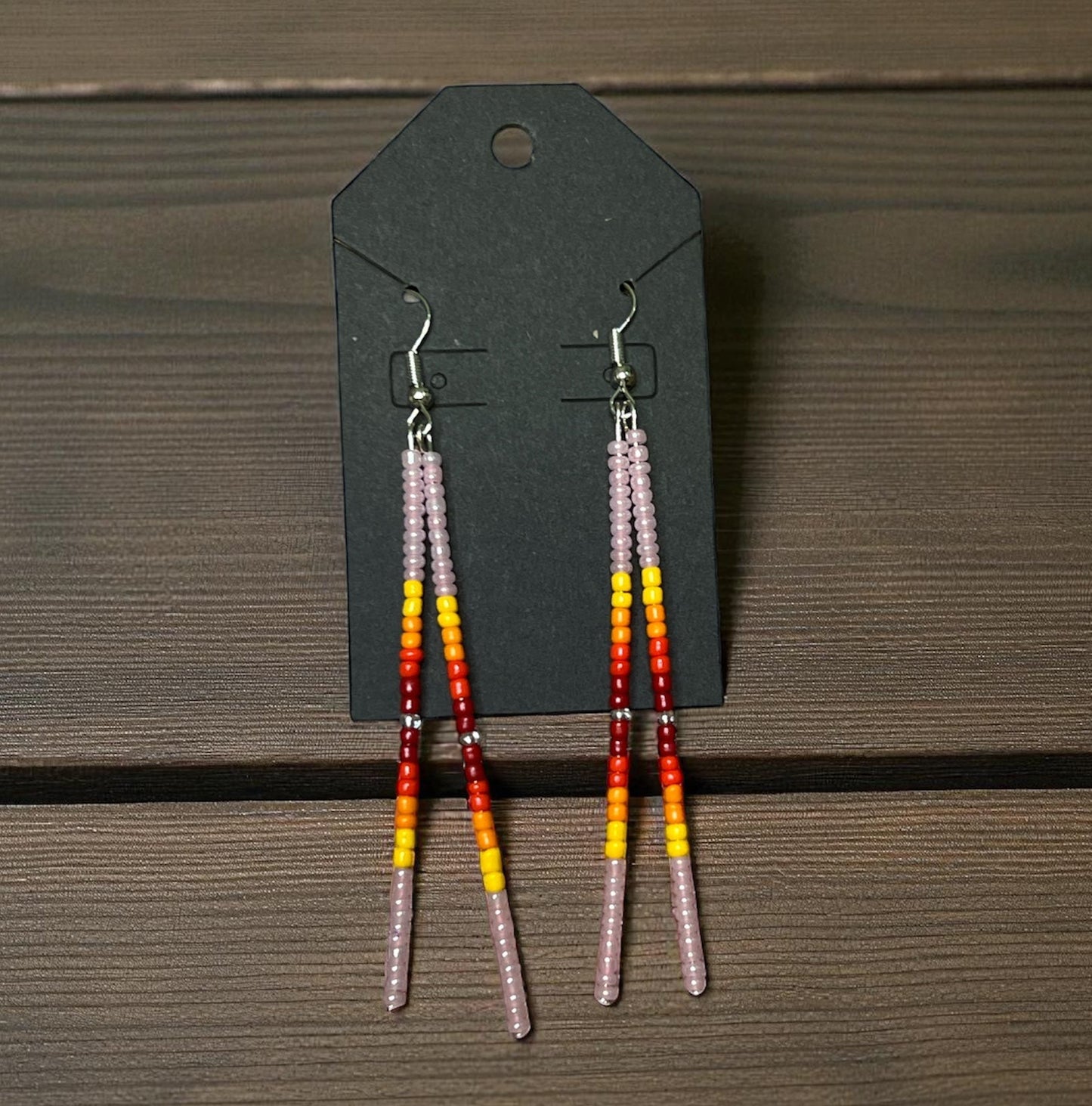 HANDMADE 2 Strand Beaded Earrings