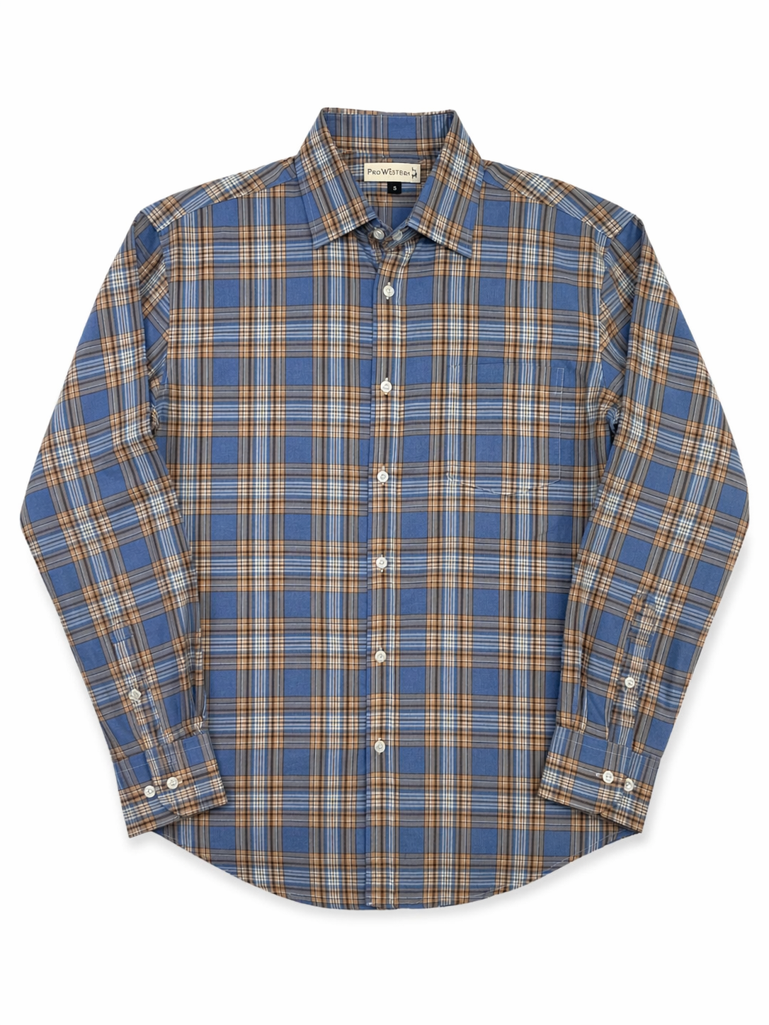 Blue Classic Plaid Men's Shirt