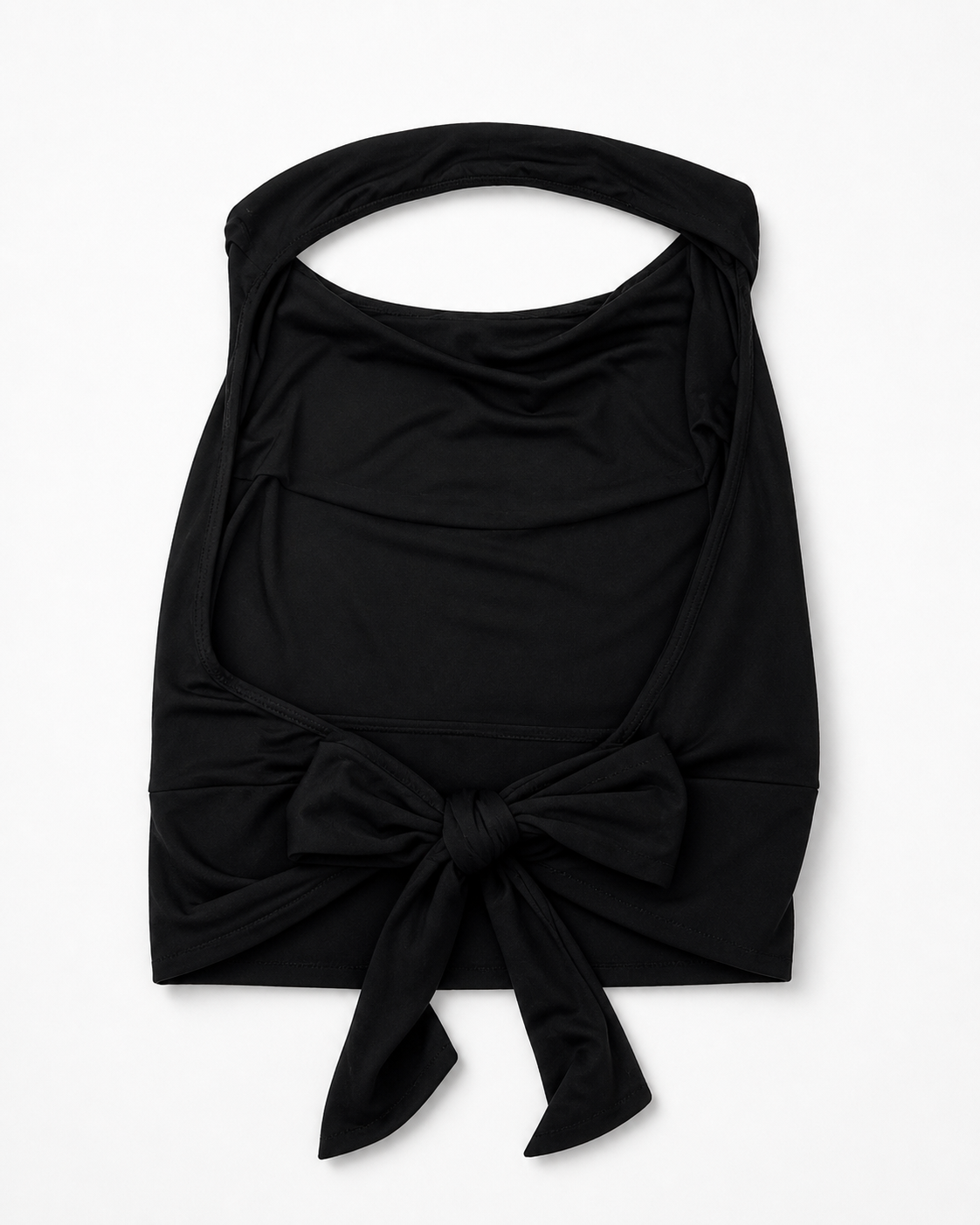 PLUS Backless Cowl Neck Top
