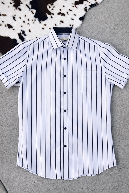 Men's Striped Short Sleeve Shirt