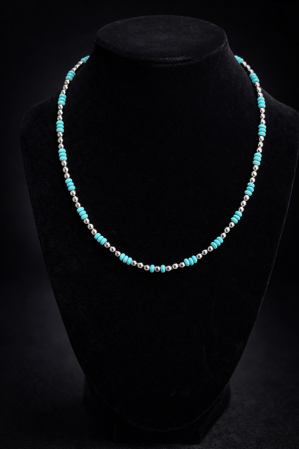 HANDMADE Dainty Plated Hematite Necklace 002