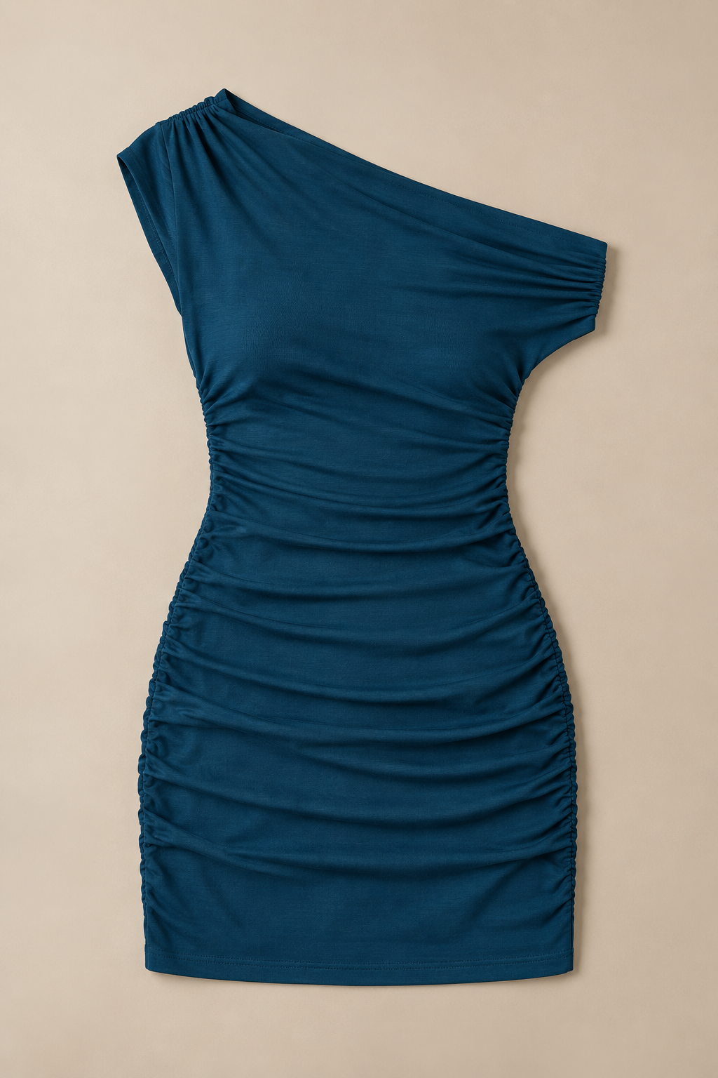 Off-the-Shoulder Mini Dress - Deep Teal