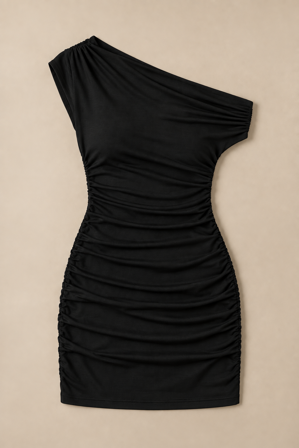 Off-the-Shoulder Mini Dress - Black