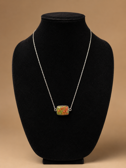 HANDMADE Sterling Silver Jasper Necklace
