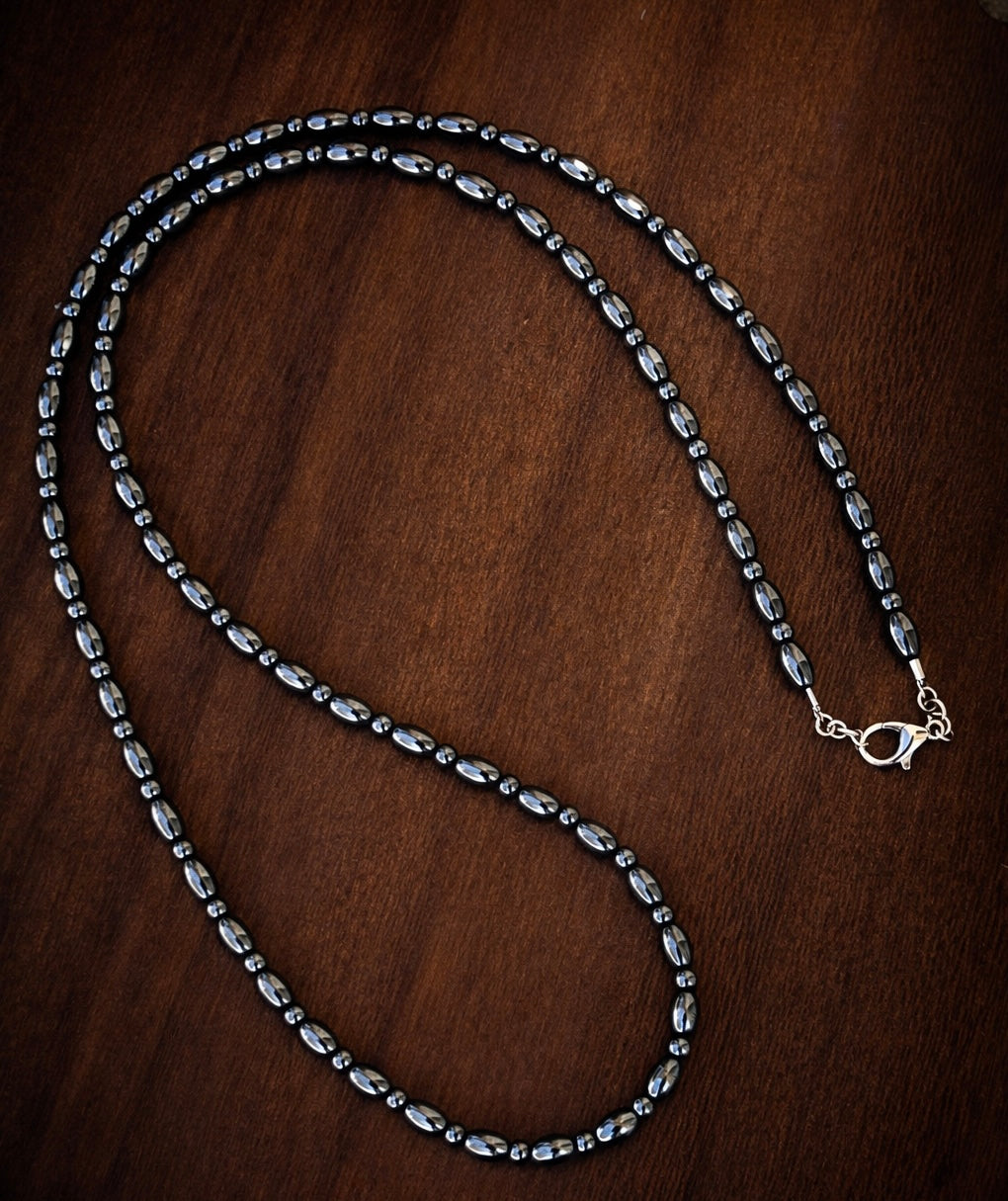 HANDMADE Plated Hematite Necklace 001