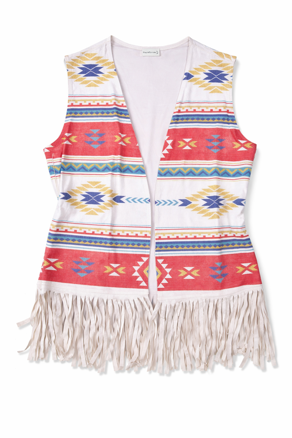 Aztec Faux Suede Fringe Vest
