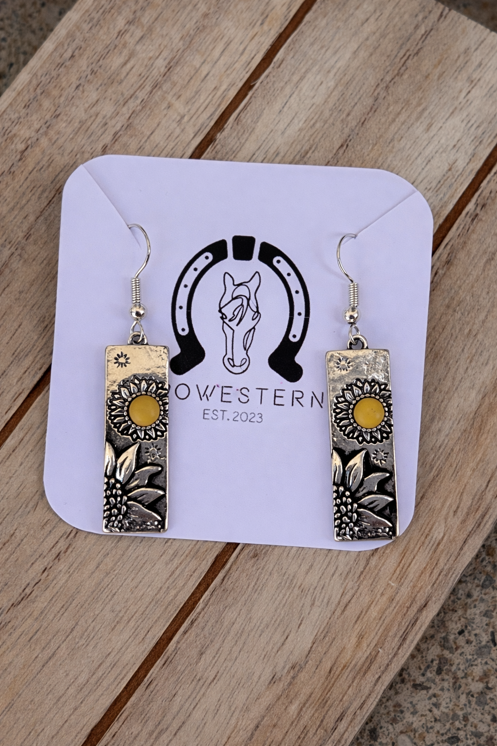 Sunflower Plate Earrings