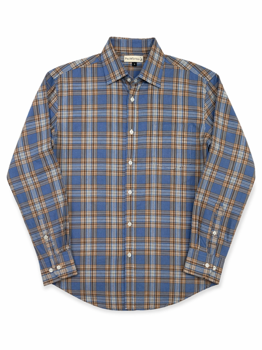 Blue Classic Plaid Men's Shirt