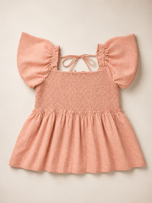 PLUS Square Neck Tie Blouse
