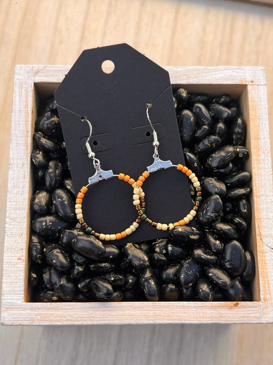 Mini Beaded Hoop Earrings