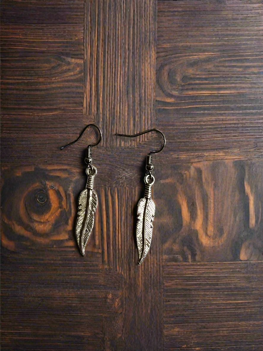 Large Feather Earrings