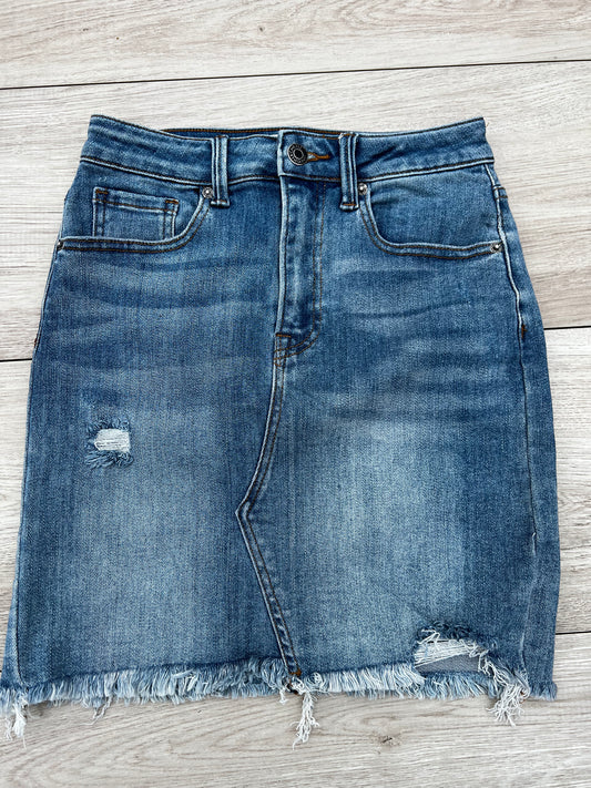 High Rise Denim Skirt