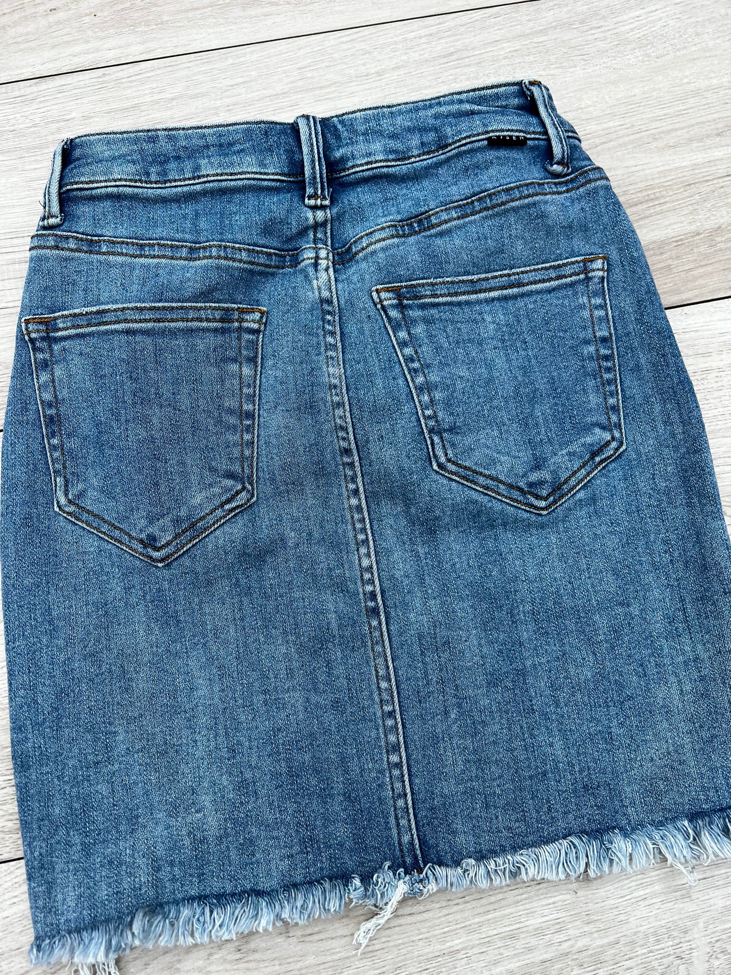 High Rise Denim Skirt