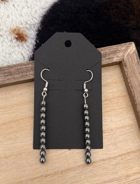 HANDMADE Plated Hematite Earrings.