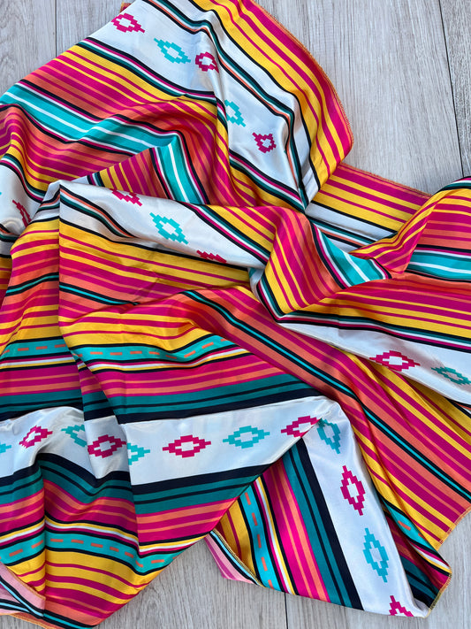 Vibrant Aztec Print Wild Rag