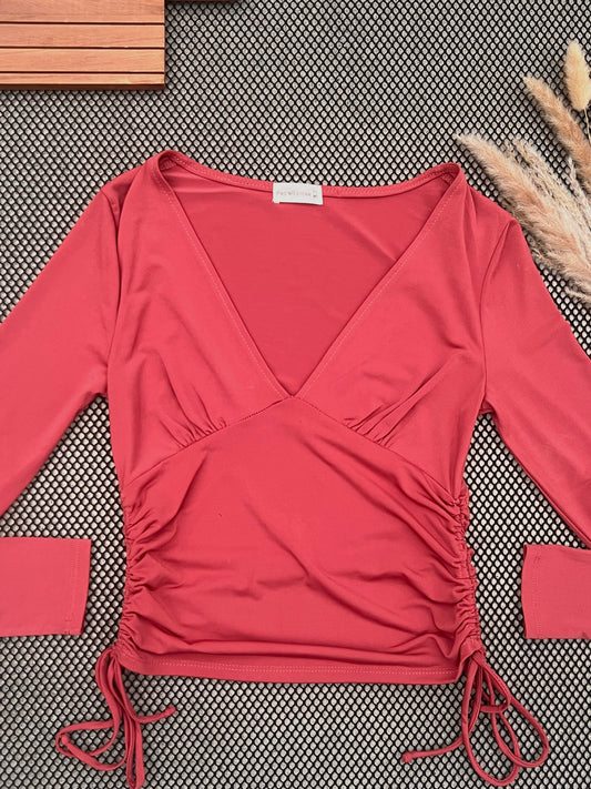 Long Sleeve Ruched Top