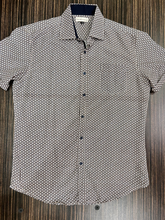 Men's Short Sleeve Geo Print Shirt