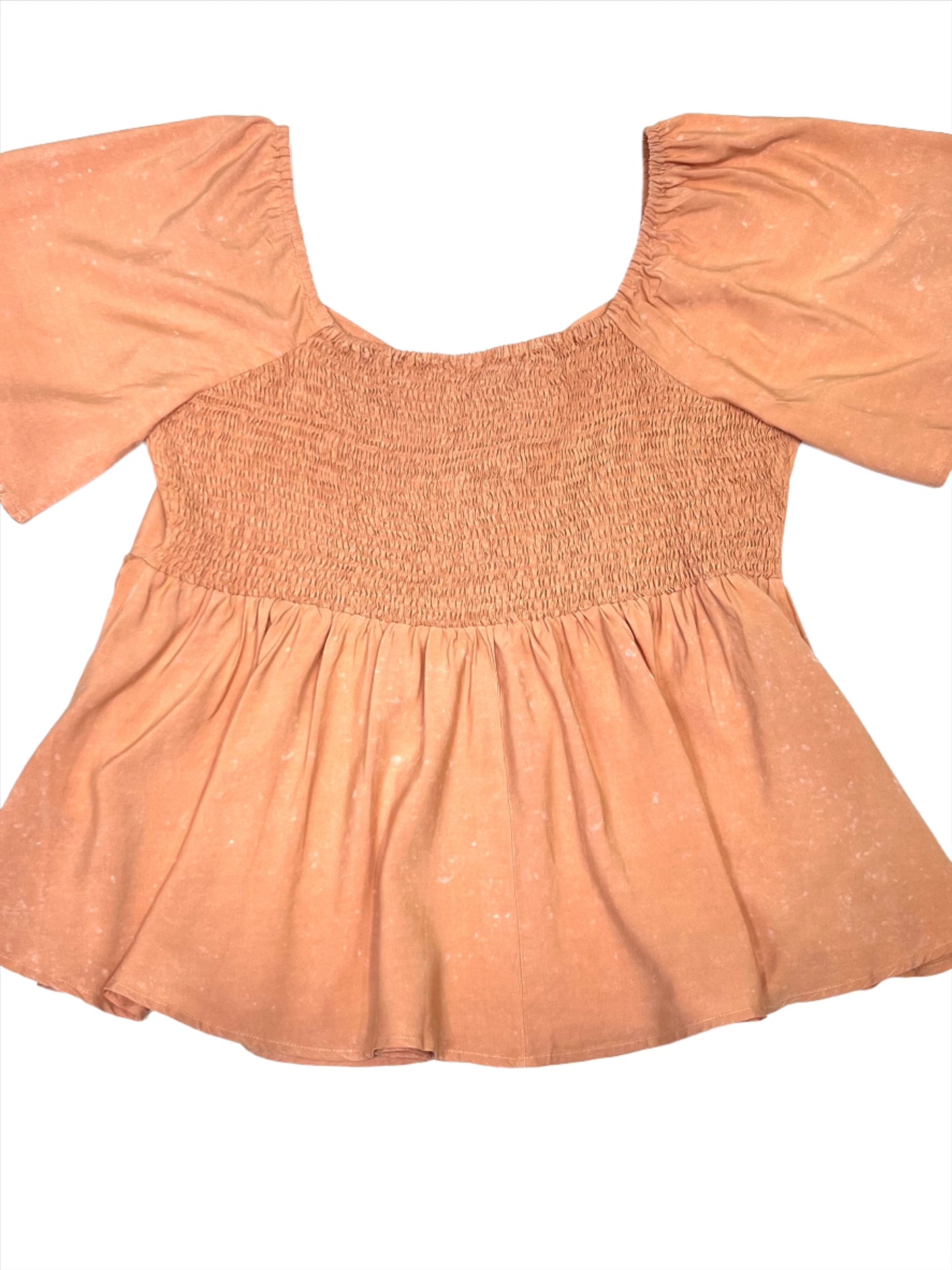 PLUS Peach Flare Blouse