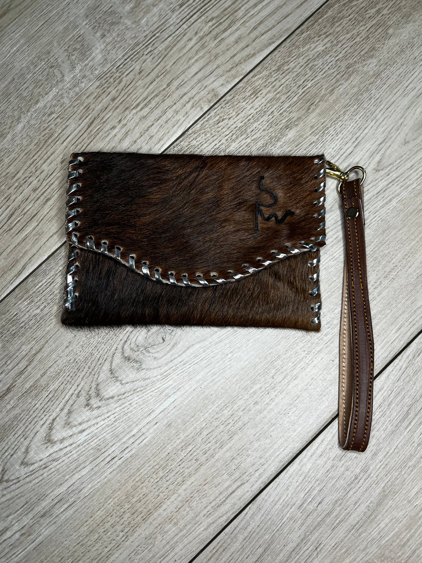 Genuine Cowhide Wristlet