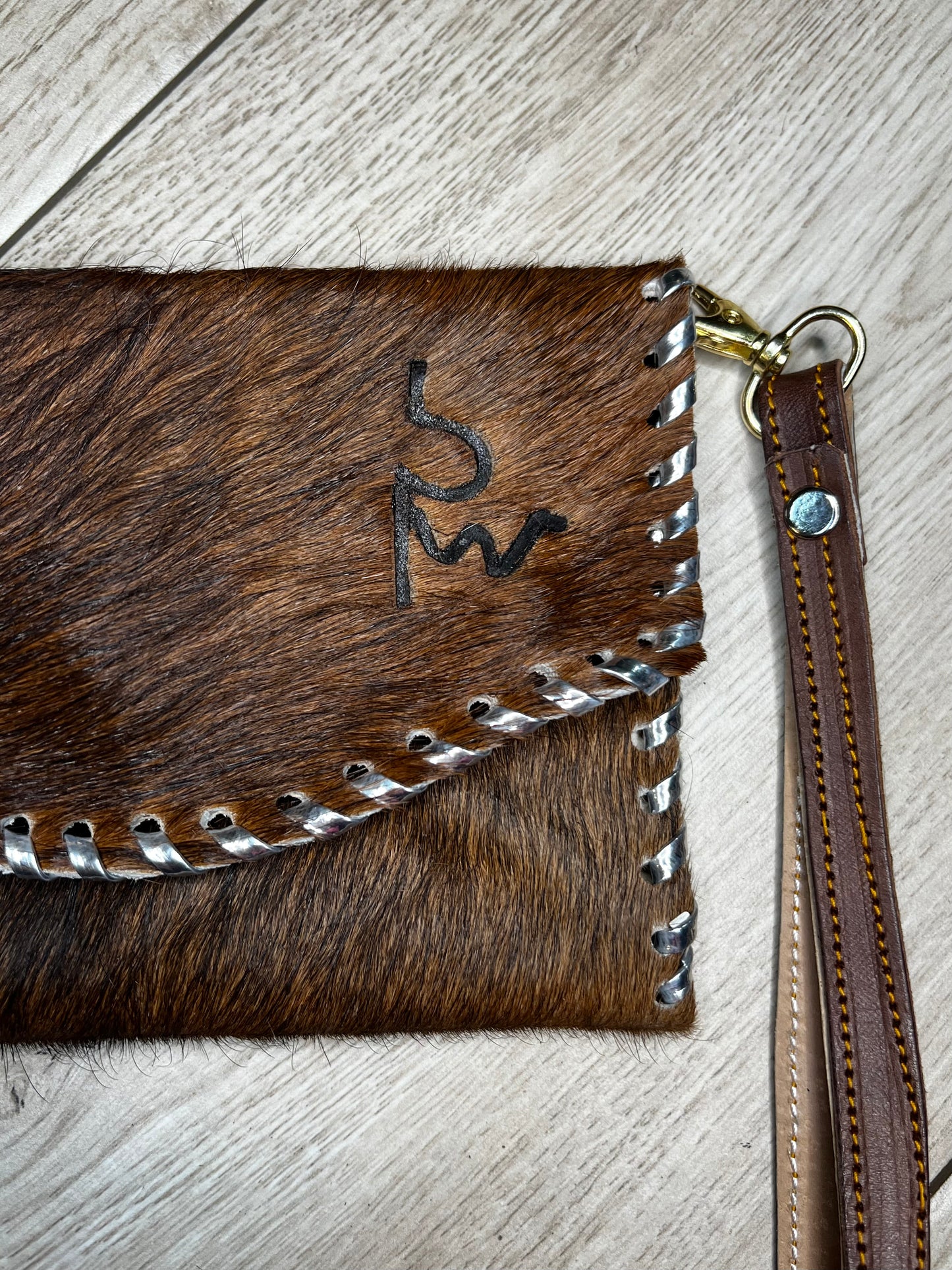 Genuine Cowhide Wristlet