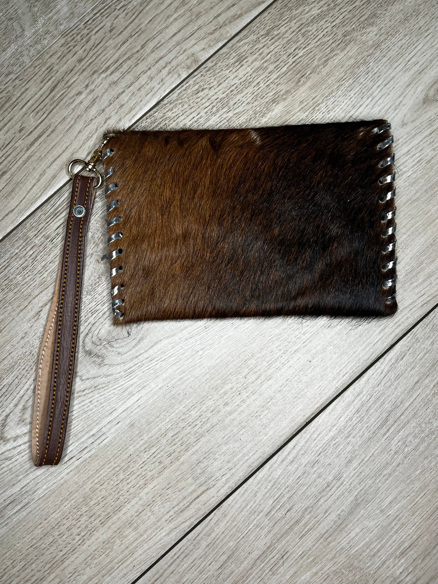 Genuine Cowhide Wristlet