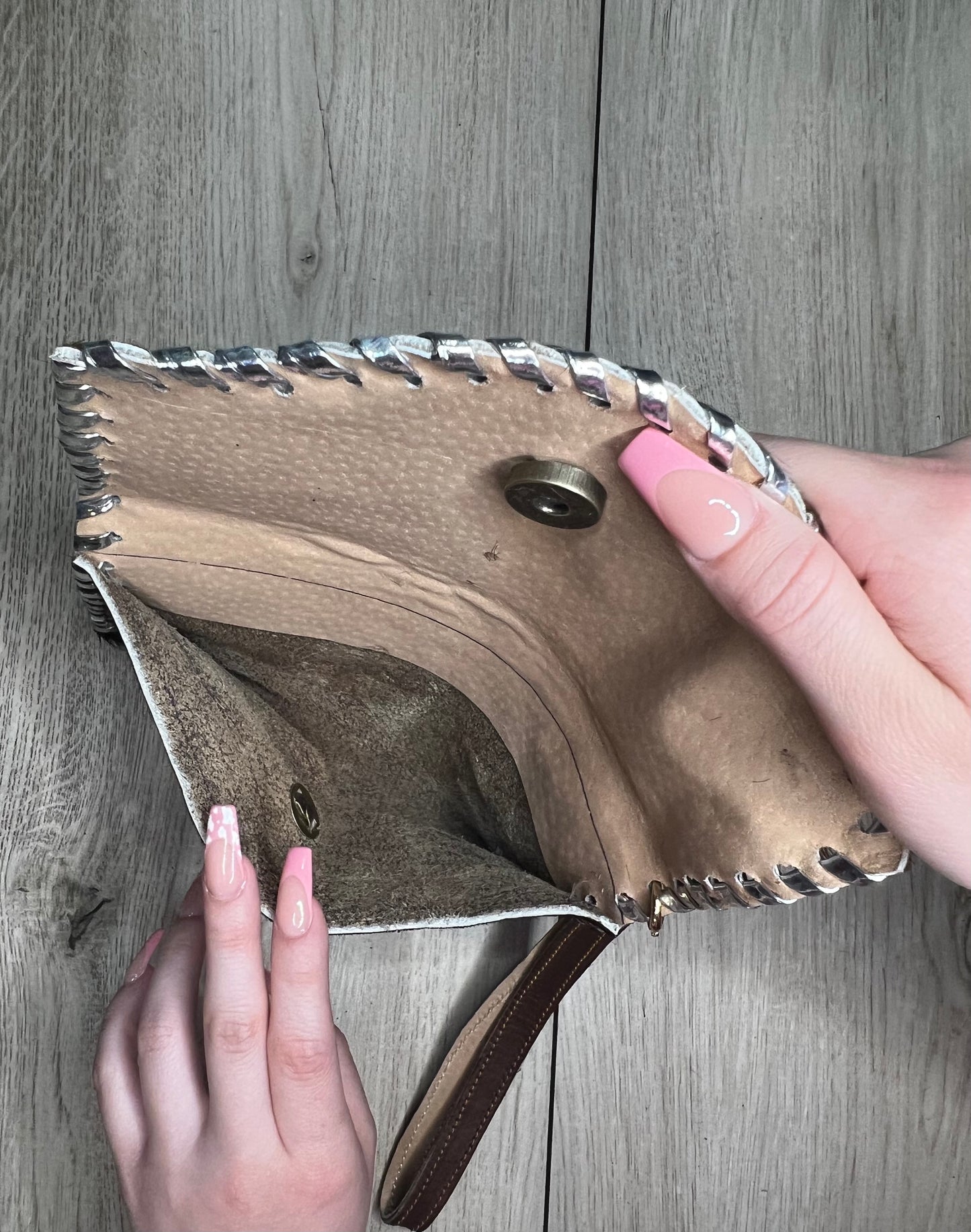 Genuine Cowhide Wristlet