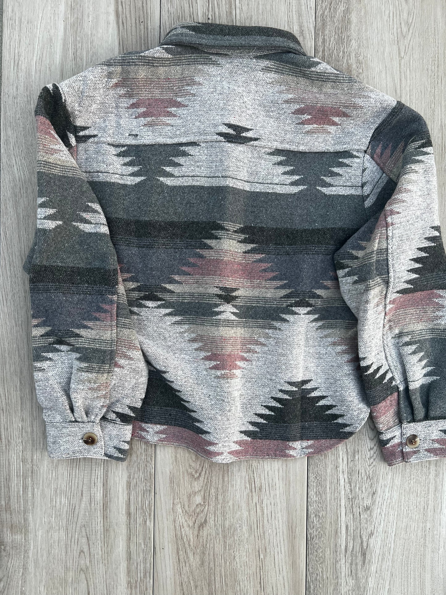 Aztec Print Cropped Shacket